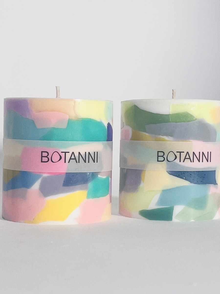 Botanni Kerze, Farbverlauf, Draufsicht